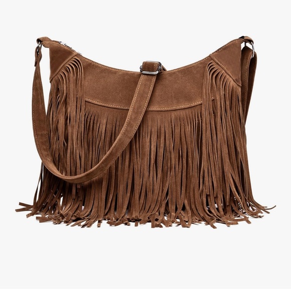 Handbags - 🆕 Fringe Hobo Bags for Women Vintage Suede Crossbody Bag
